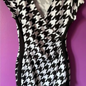 Almost Famous Black and White Sheath Mini Dress